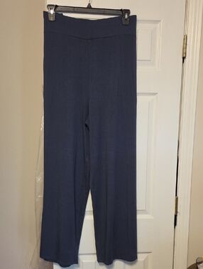 NIC+ZOE Navy Wide-Leg Pull-On Pants